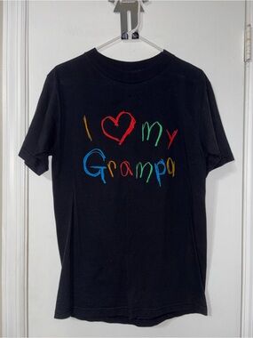 "I Love My Grampa" Graphic Tee - Black medium